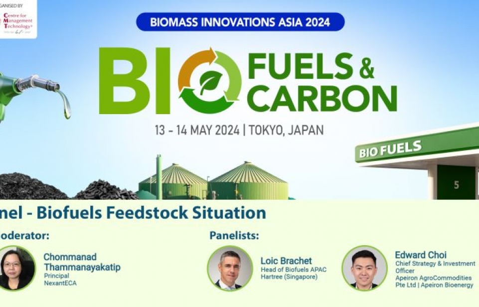 Biomass Innovations Asia 2024 conference and exhibition, in Tokyo, on 13 - 15 May 2024.